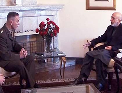 Dunford Meets Karzai in Kabul