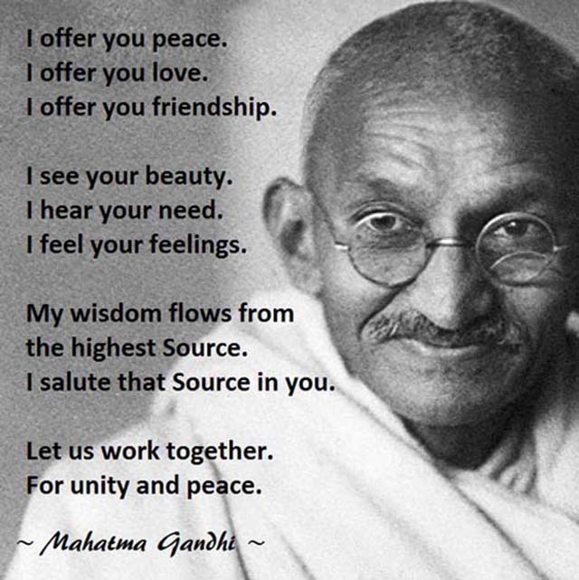 Ruling the World with  Non-Violence and Love