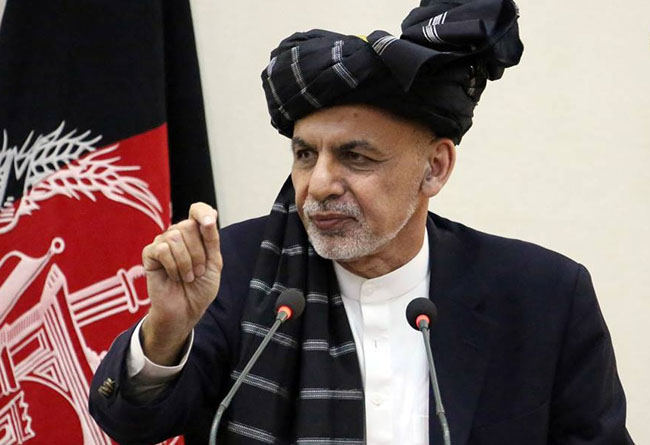 Ghani Says ‘will Never Make Peace with Regional and International Terrorists’