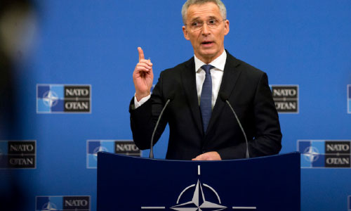 NATO Chief Plays Down Rows  as Allies Mark 70th Anniversary