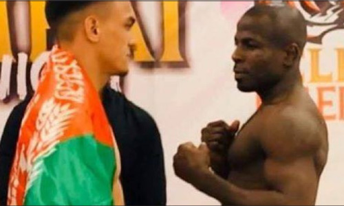 Afghan Boxer Zakariya Beats  Nigerian Rival Gabinga