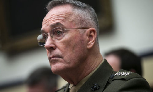 Reducing Violence  in Afghanistan is Key to  Talks, Dunford Says