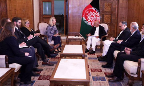 Ghani and US Amb. Wells  Discuss Election, Peace and Security