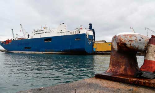 Anti-Arms Trade Protests as  Saudi Freighter Docks in Italy