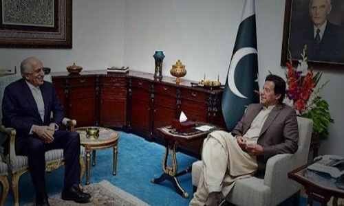 Khalilzad Meets Pakistan  Prime Minister, Briefs on Peace Talks