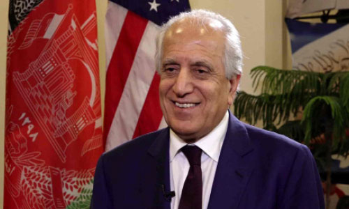 Khalilzad Briefs Indian FM on  Afghan Peace Efforts