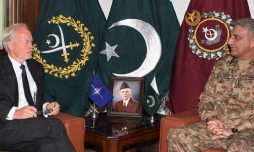 NATO SCR, Gen.  Bajwa Discuss Afghan Peace Process