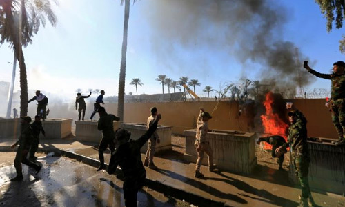 Protesters Set Fire to US Embassy in Baghdad