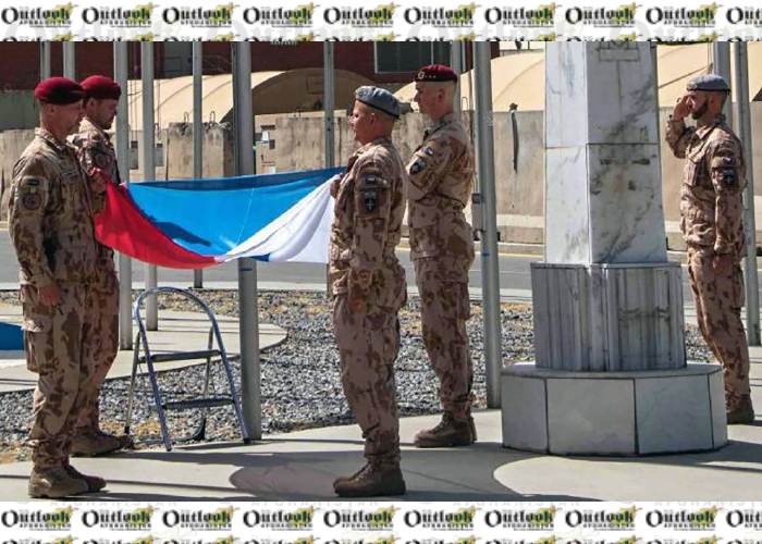 Czech Military Lowers  Flag as They End Their  Presence in Afghanistan