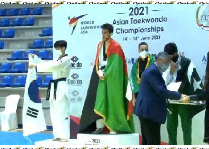 Afghan Athlete Wins Gold Medal at Asian Taekwondo Championship