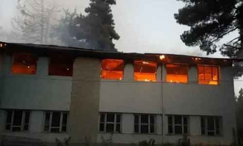 Historical Takhar School Gutted in Blaze