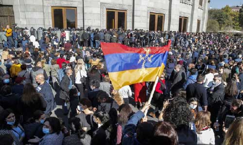 Thousands in Armenia protest Nagorno-Karabakh truce terms