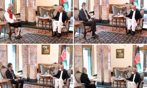Ghani Accepts Credentials of Four New Ambassadors to Afghanistan