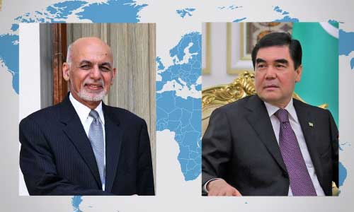 Ghani Discusses Power Transmission  Issues with Turkmen Counterpart