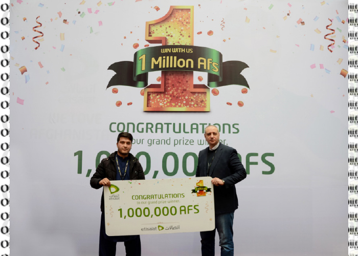 Etisalat Gives AFN 1,000,000 to  The Lucky Winner