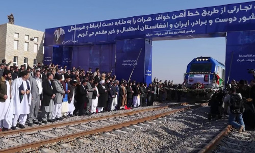 Afghan, Iranian Leaders Hail  ‘Historic’ Khaf-Herat Railway