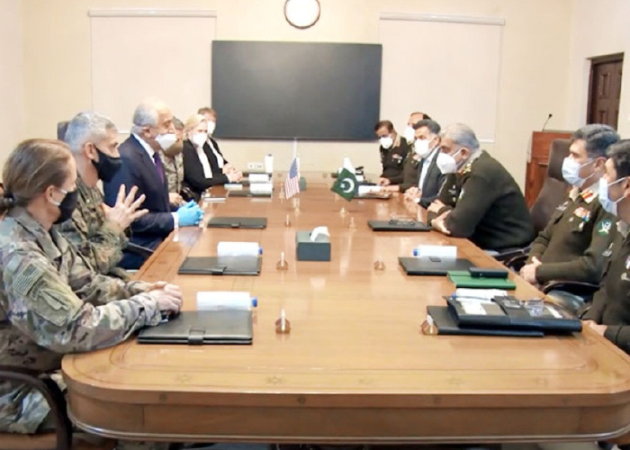 Pakistan Army Chief Meets with Khalilzad and Miller to Discuss Security