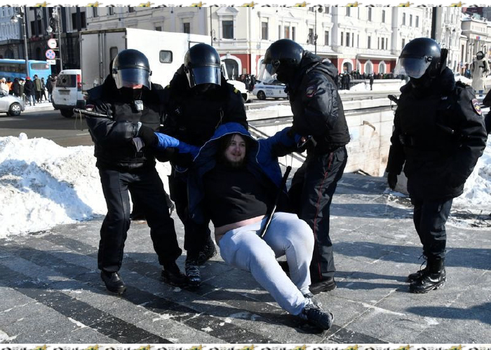 Russian police detain over 450 at protests against jailed Kremlin critic Navalny’s jailing