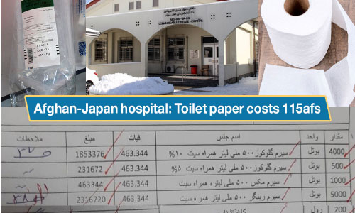 Afghan-Japan Hospital: Toilet Paper Costs 115afs