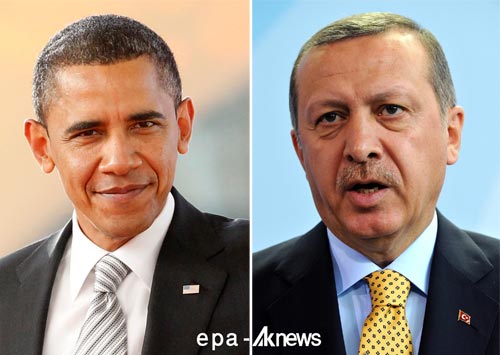 Obama, Turkish PM  Discuss Developments in Middle East  