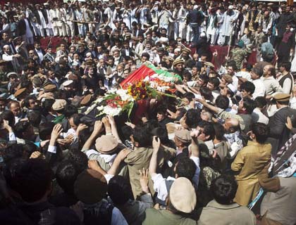 Tens of Thousands  Attend Rabbani Funeral