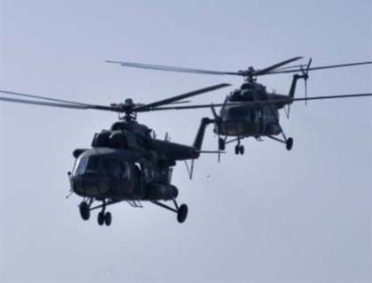 Election Materials Transferred  to Remote Districts by Helicopter
