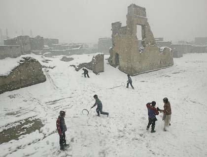 Freezing Cold and  Afghan Children